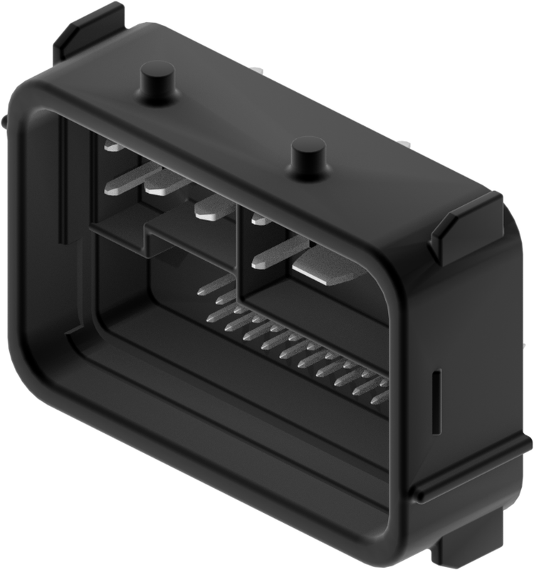 29 Way M GT 1.5 2.8 MetriPack (M/P) 6.3 MICRO 64 Sealed Connector Black