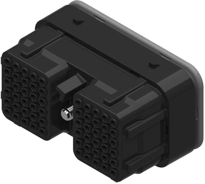 60 Way Female HES Series Connector Black