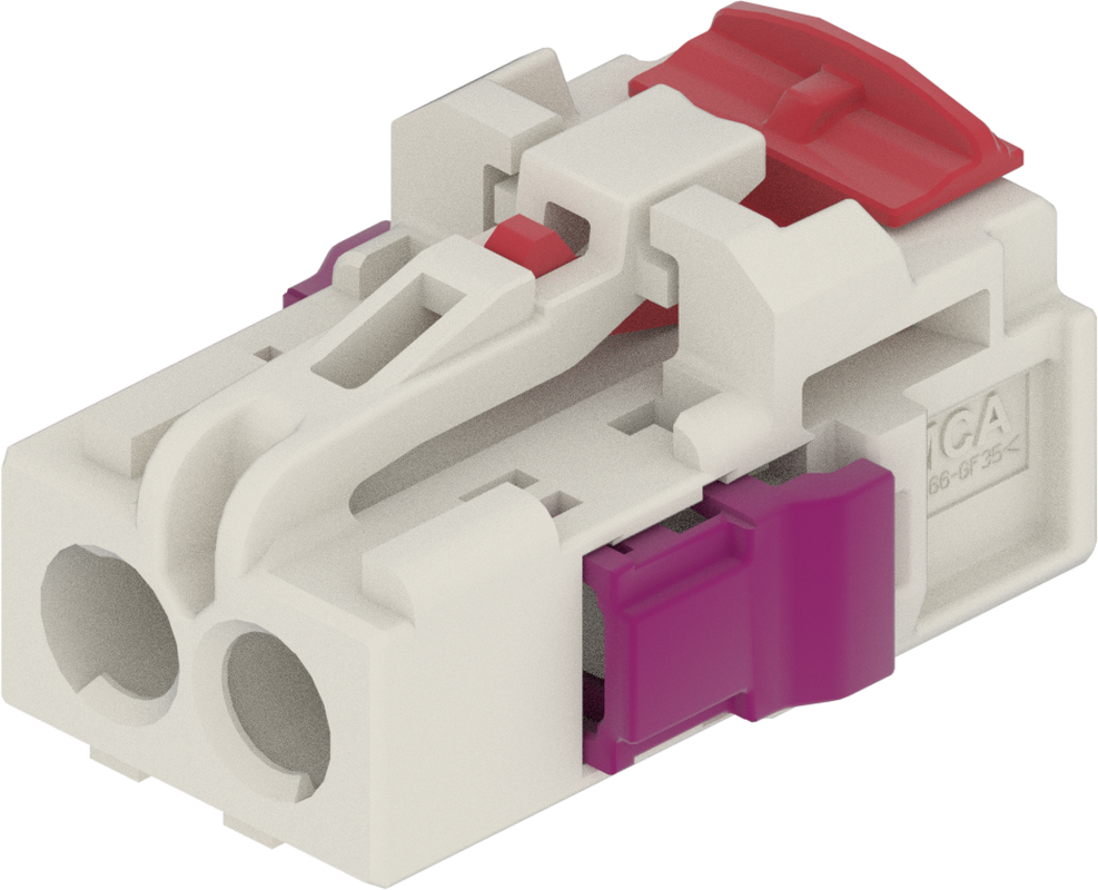2 Port 1 Row MCA-A Female Mini Coax White Code B