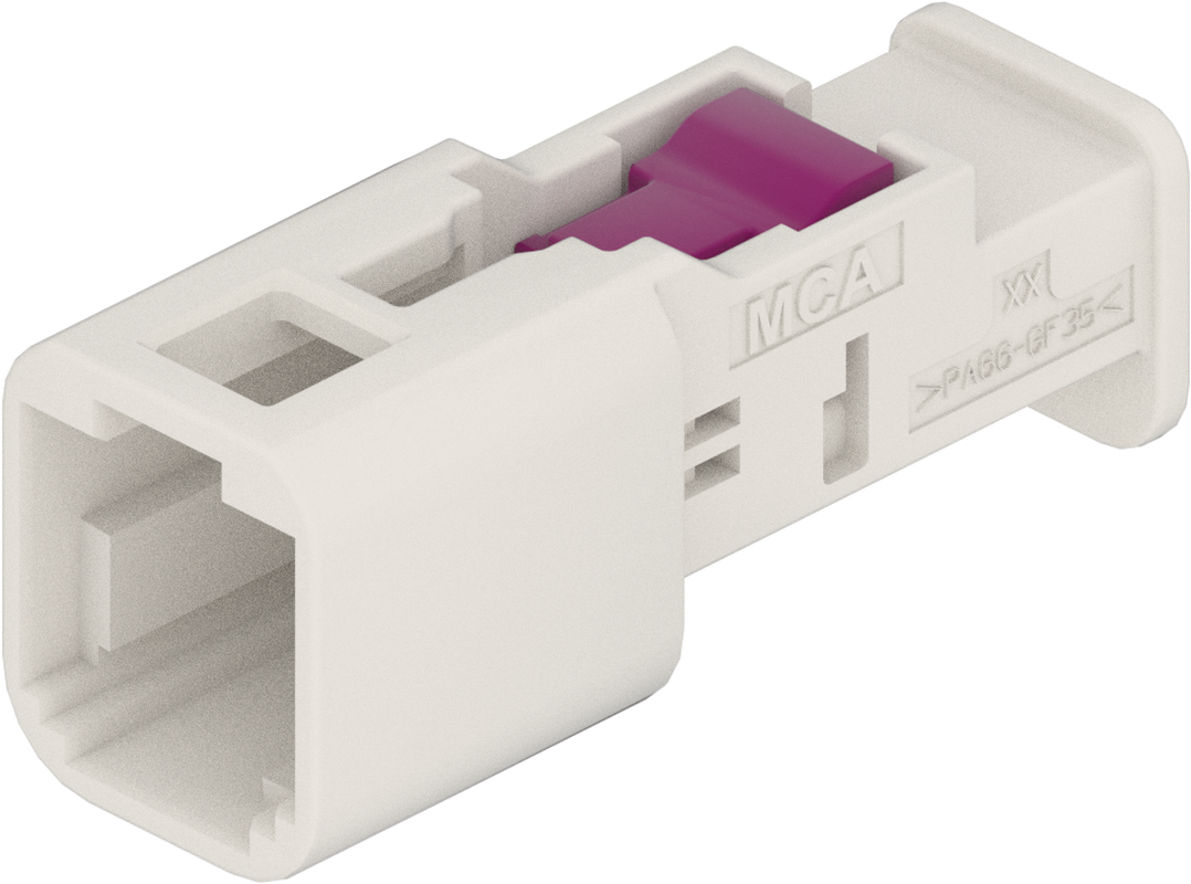 1 Port 1 Row MCA-A Male Mini Coax White Code B