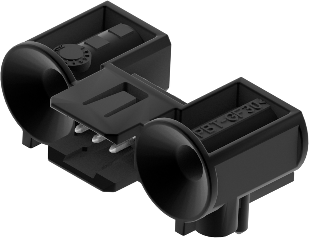 3 Way Male 0.64 0.64 Unsealed Connector Black