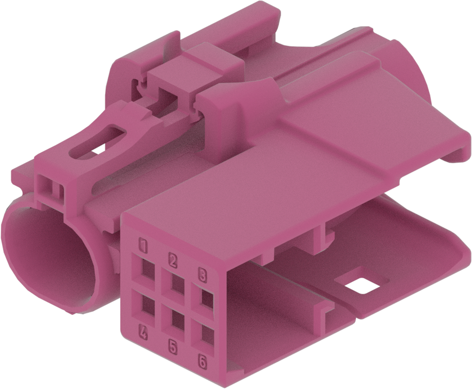 1 Port 1 Row Female H-MTD Violet Code D