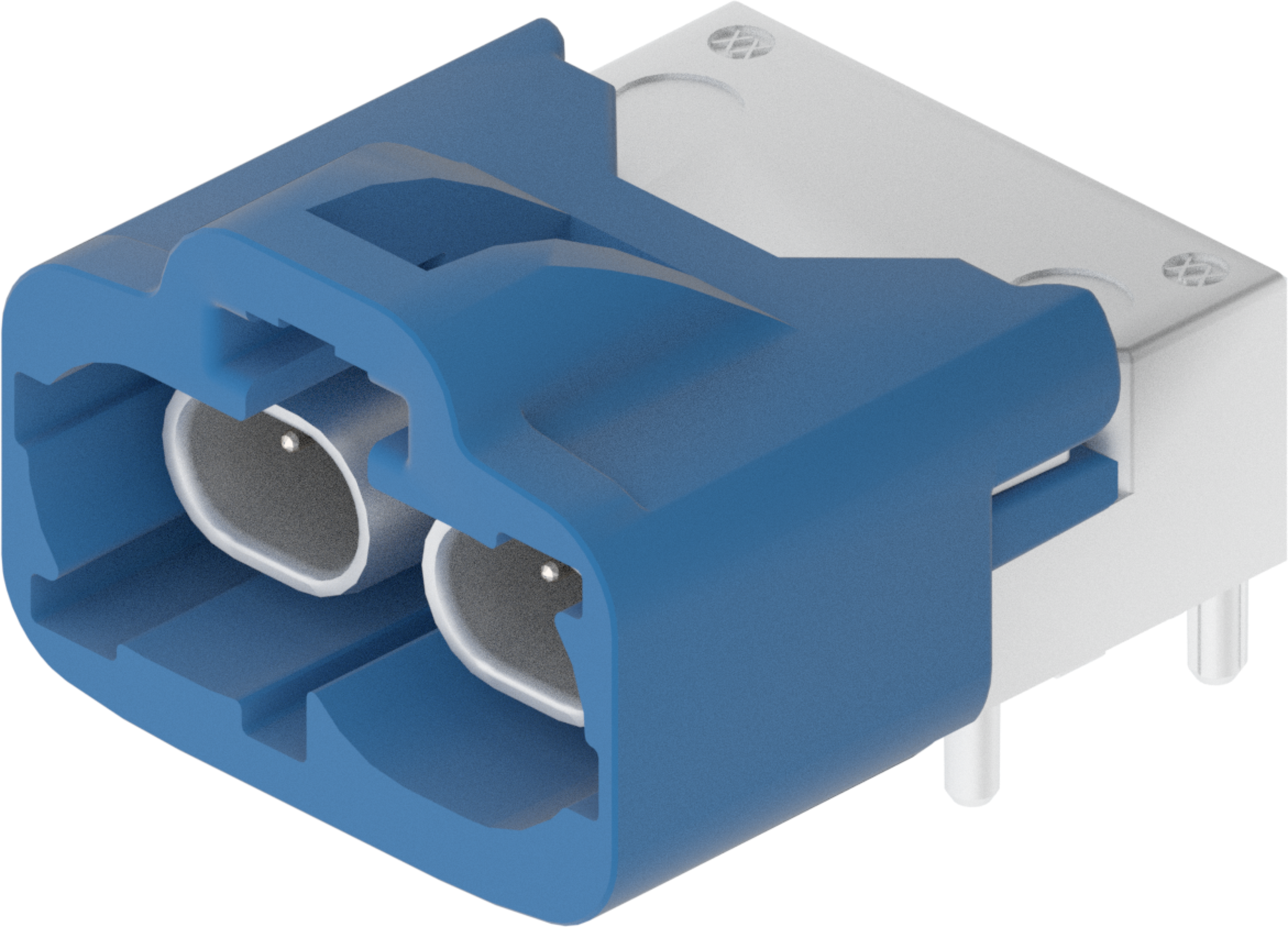 2 Port 1 Row Male H-MTD Blue Code C