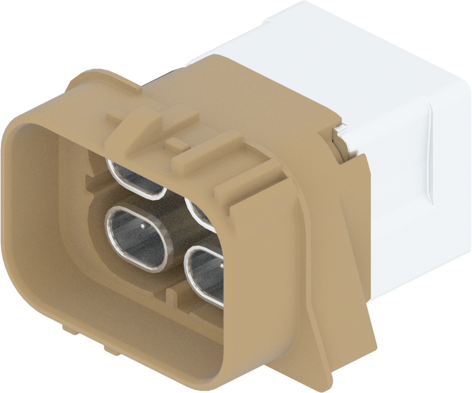 4 Port 2 Row Male H-MTD Beige Code J