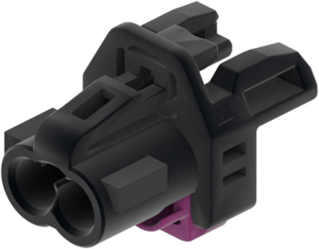 2 Port 1 Row MCA-B Female Mini Coax Jet Black Code A