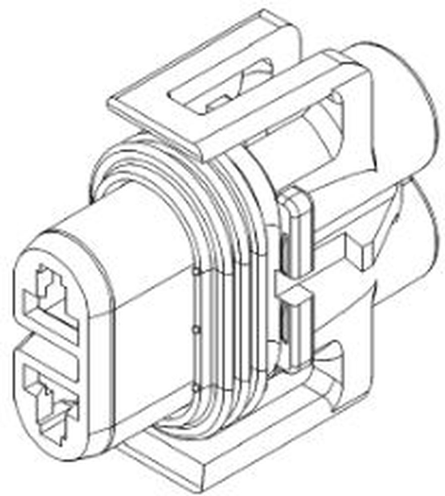 2 Way 2.8 MetriPack (M/P) 280 Sealed Connector Black