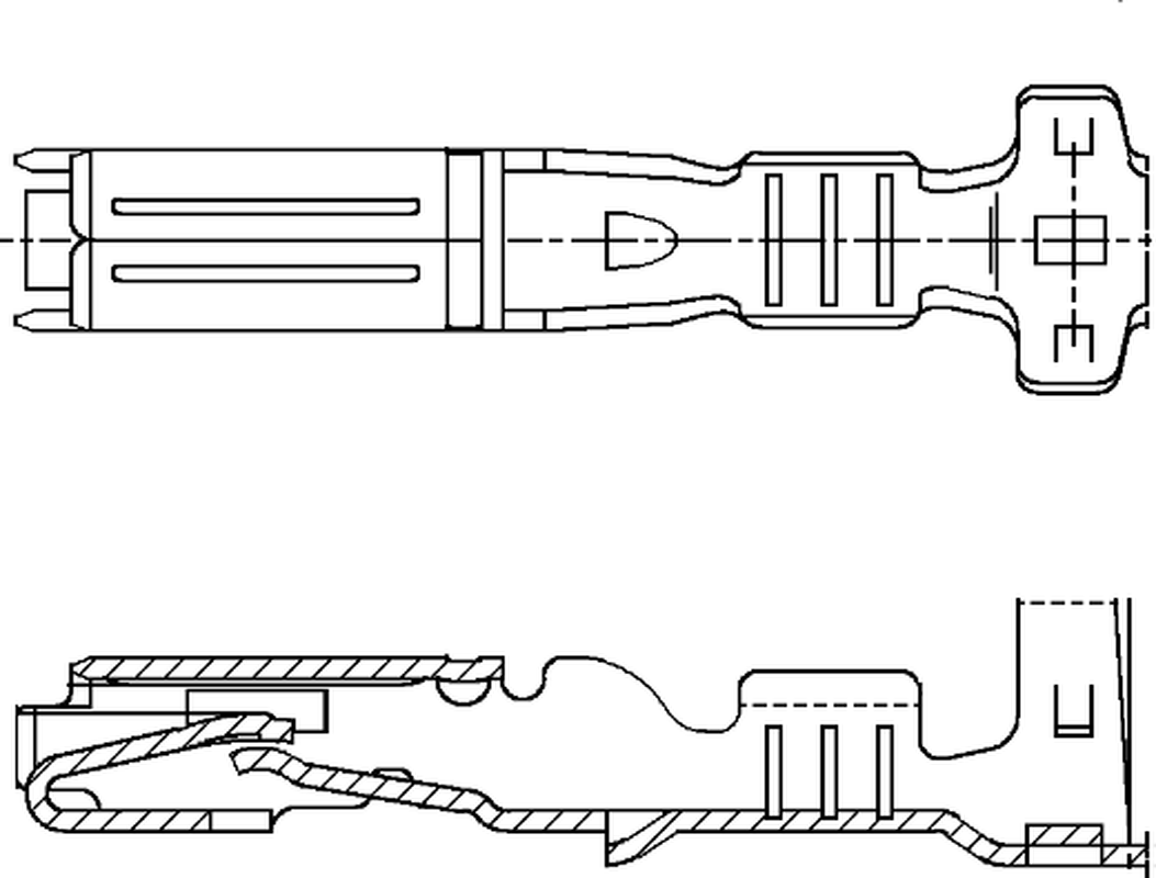 1.8 Female BFC Cavity Lock UnSealed Terminal Cross Sec (0.5 - 1.25 mm²)