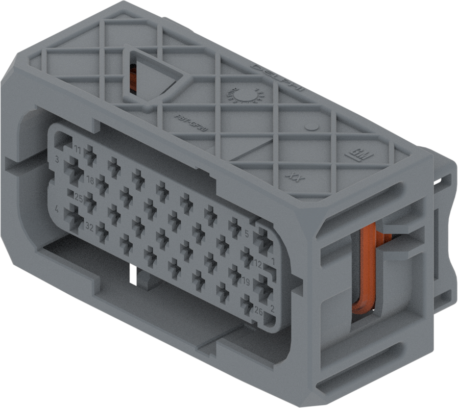 32 Way F ATS 2.8 DSQ 1.5 Sealed Connector Gray