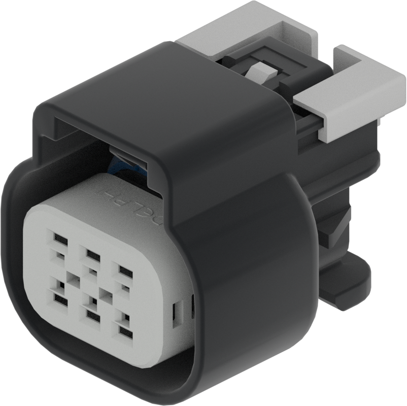 6 Way F GT 1.5 Sealed Connector Black