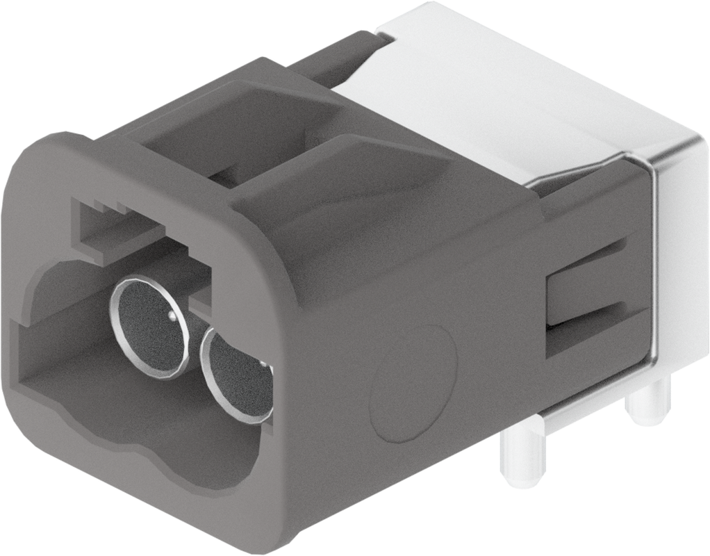 2 Port 1 Row MCA-B Male Mini Coax Platinum Grey Code G