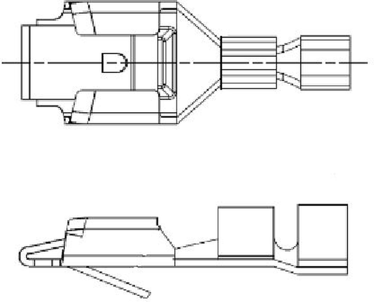 56 Series Female Locking Lance SN Unsealed Terminal Cross Sec (0.5 - 0.8 mm²)