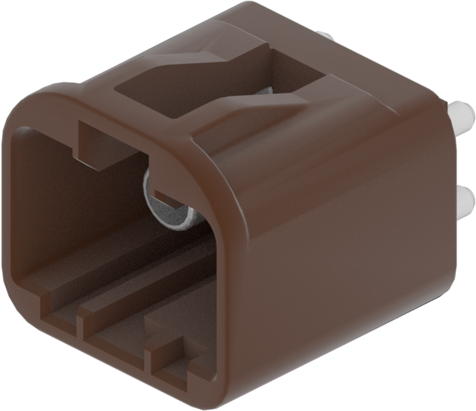 2 Port 1 Row MCA-A Male Mini Coax Nut Brown Code F