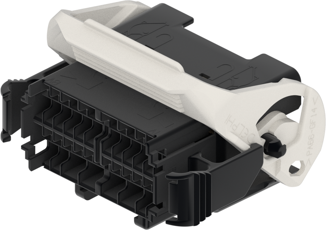 40 Way Male GT Unsealed Connector Black