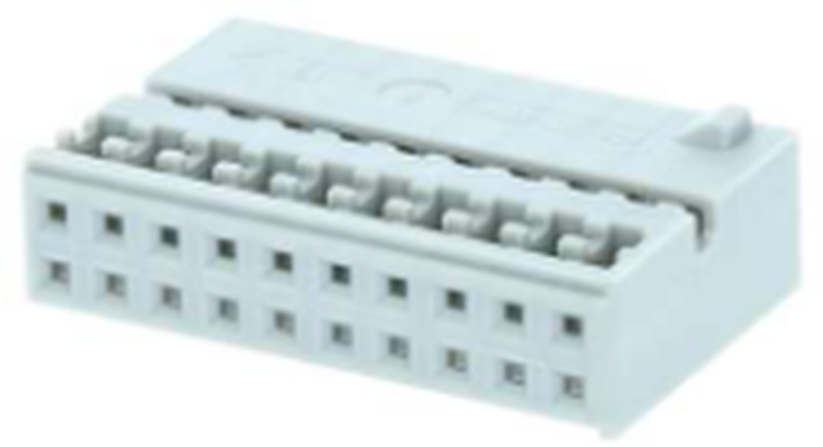 20 Way F MTS 0.64 Unsealed Connector Gray