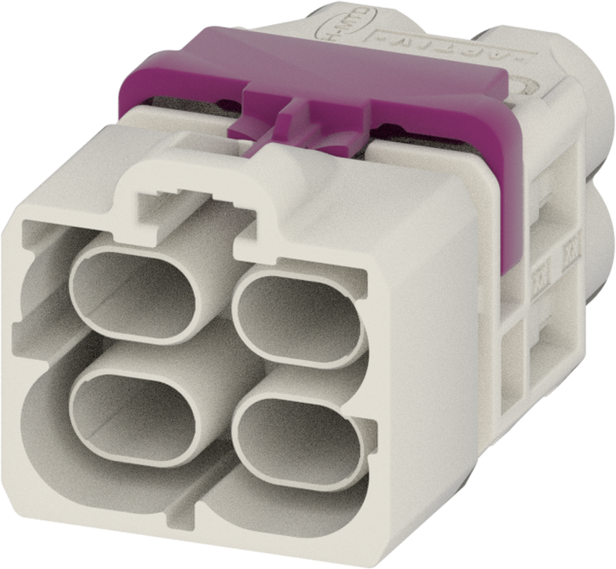 4 Port 2 Row Male H-MTD White Code B