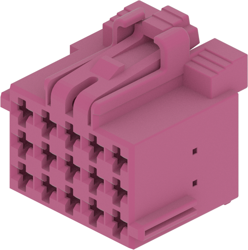 15 Way F CTS 280 Unsealed Connector Violet Heather