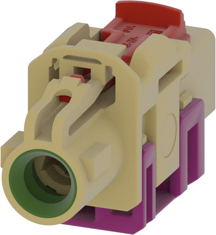 1 Port 1 Row MCA-B Female Mini Coax Beige Code J