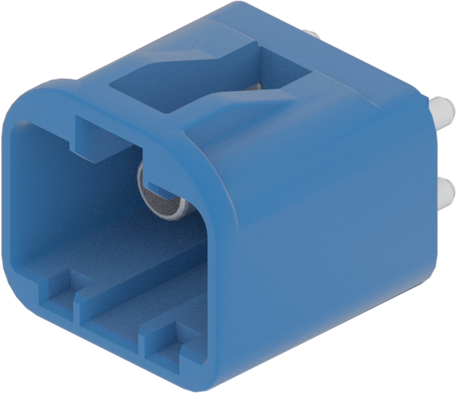 2 Port 1 Row MCA-A Male Mini Coax Signal Blue Code C