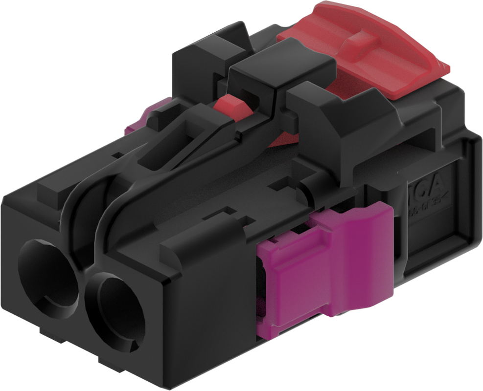 2 Port 1 Row MCA-A Female Mini Coax Black Code A