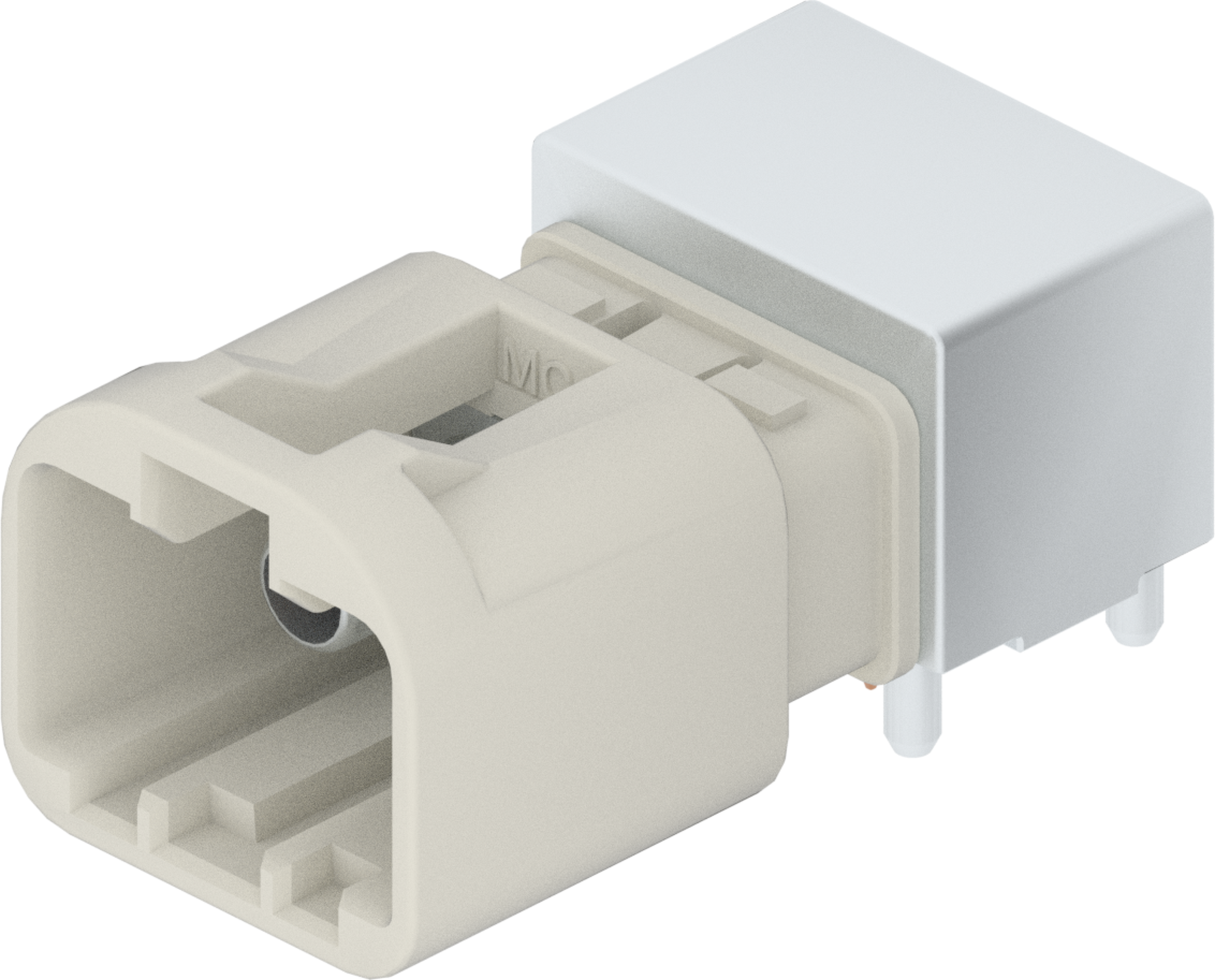 2 Port 1 Row MCA-A Male Mini Coax White Code B