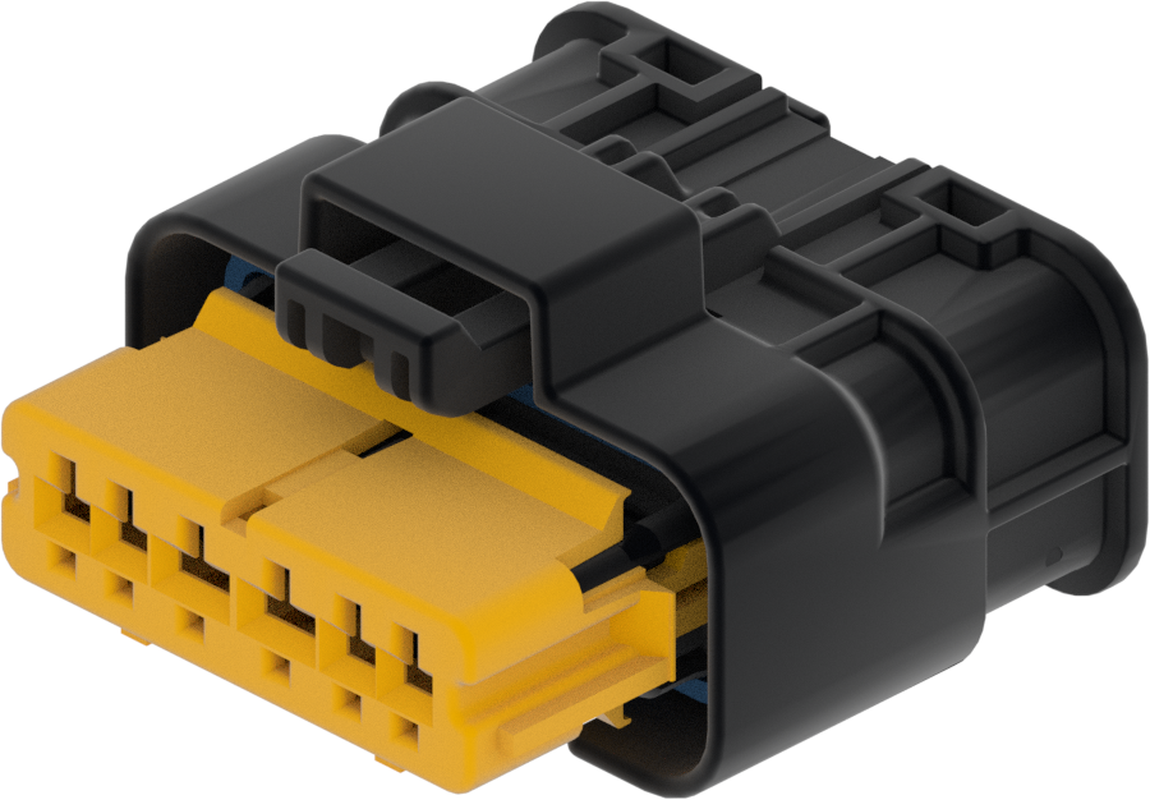 6 Way F SICMA 1.5 2.8 Sealed Connector Black