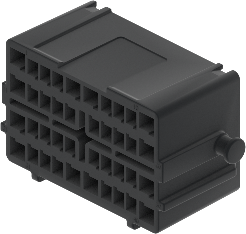40 Way F GT 1.5 2.8 Unsealed Connector Black