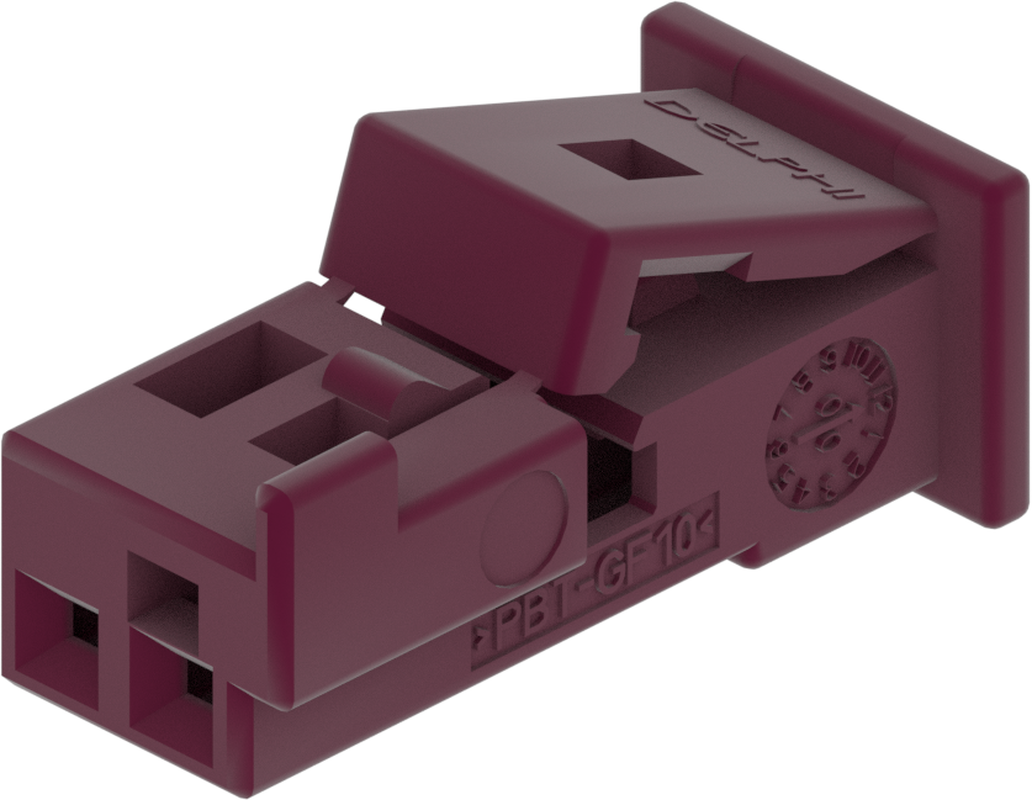 2 Way F MTS 0.64 Unsealed Connector Violet