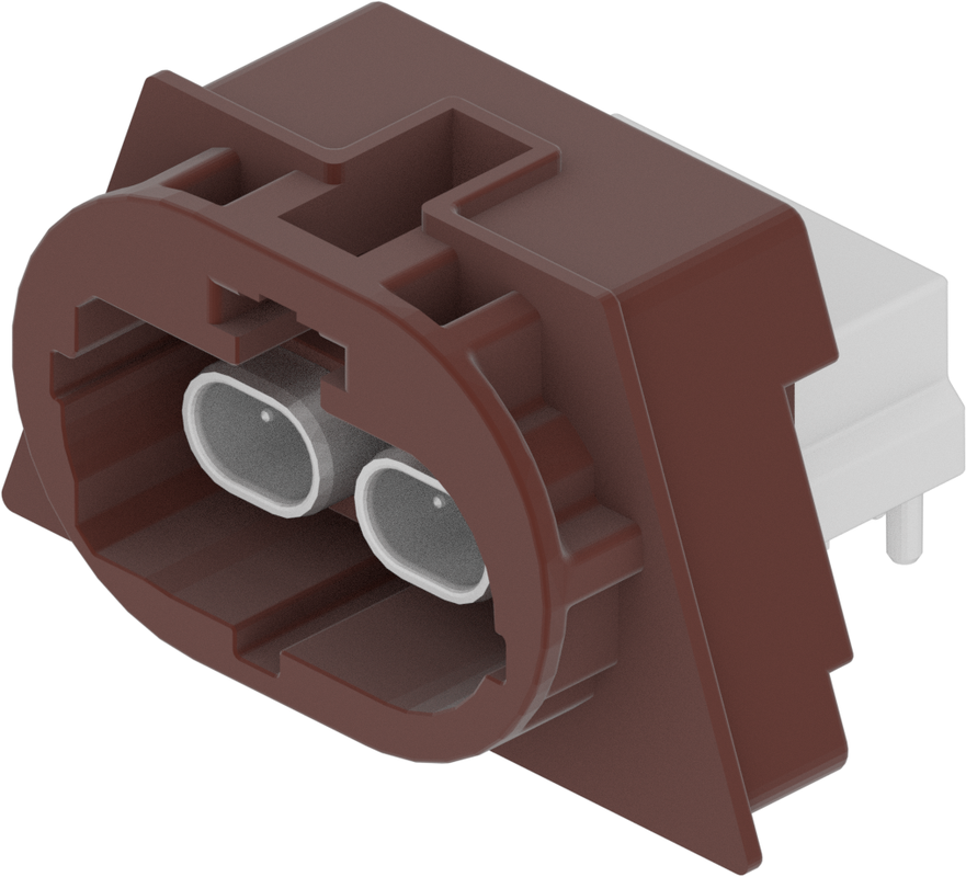 2 Port 1 Row Male H-MTD Nut Brown Code F