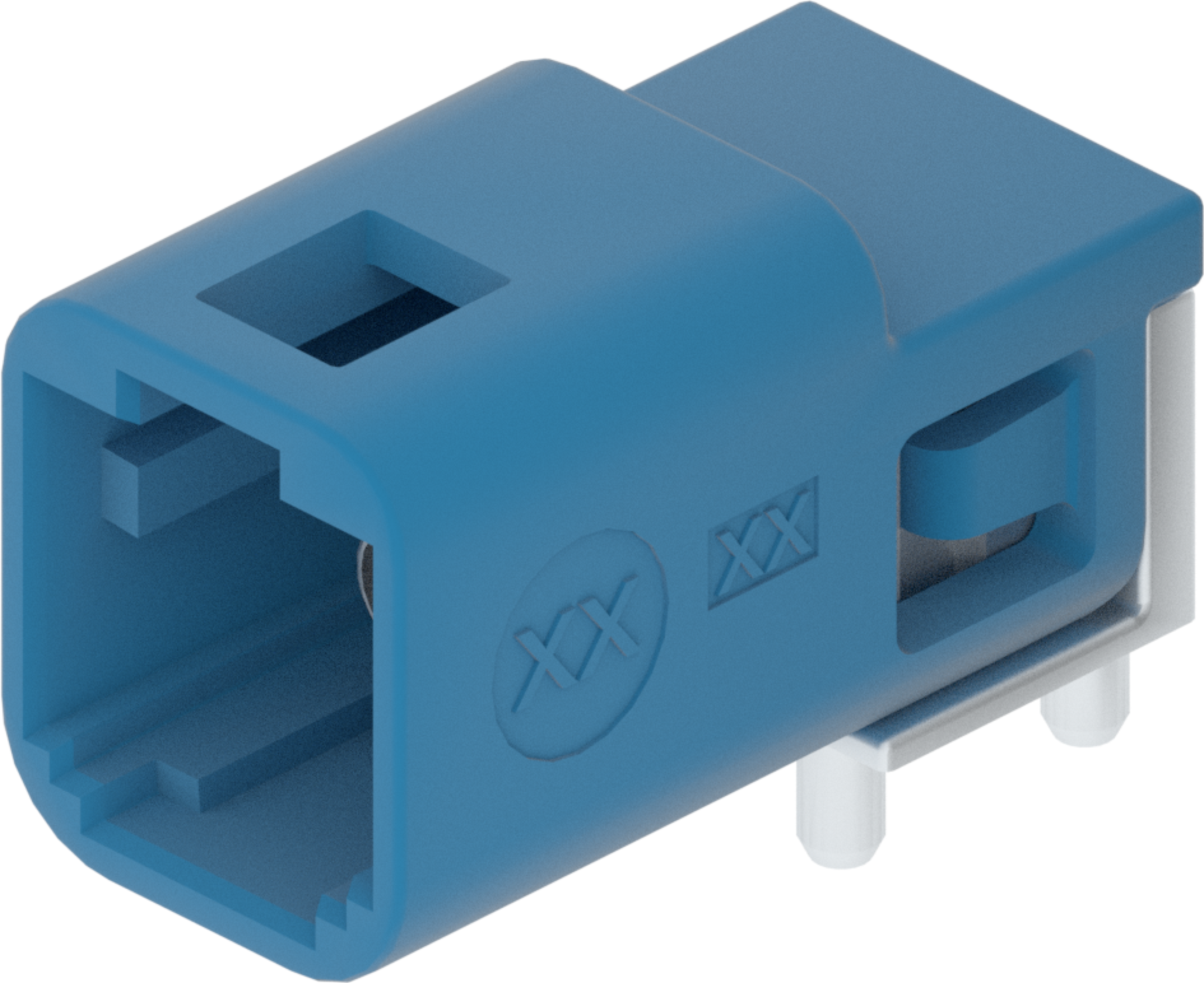 1 Port 1 Row MCA-A Male Mini Coax Blue Code C