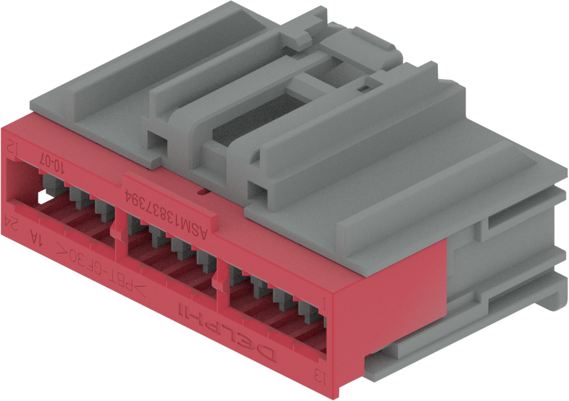 24 Way F GET 0.64 Unsealed Connector Gray-Light