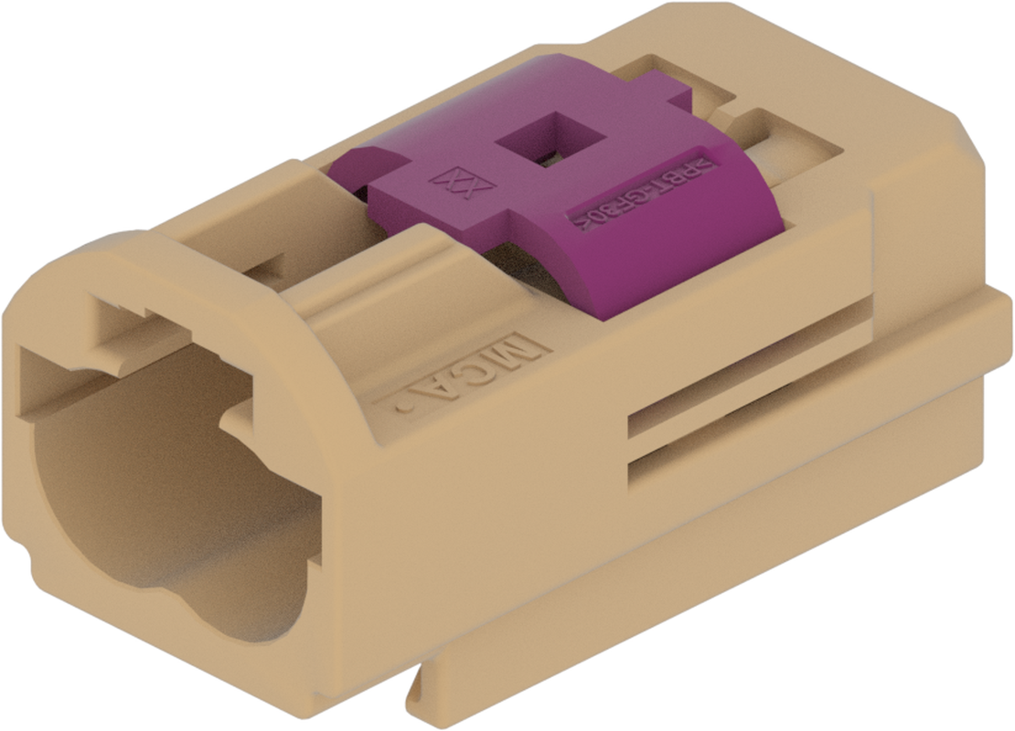 2 Port 1 Row MCA-B Male Mini Coax Beige Code J