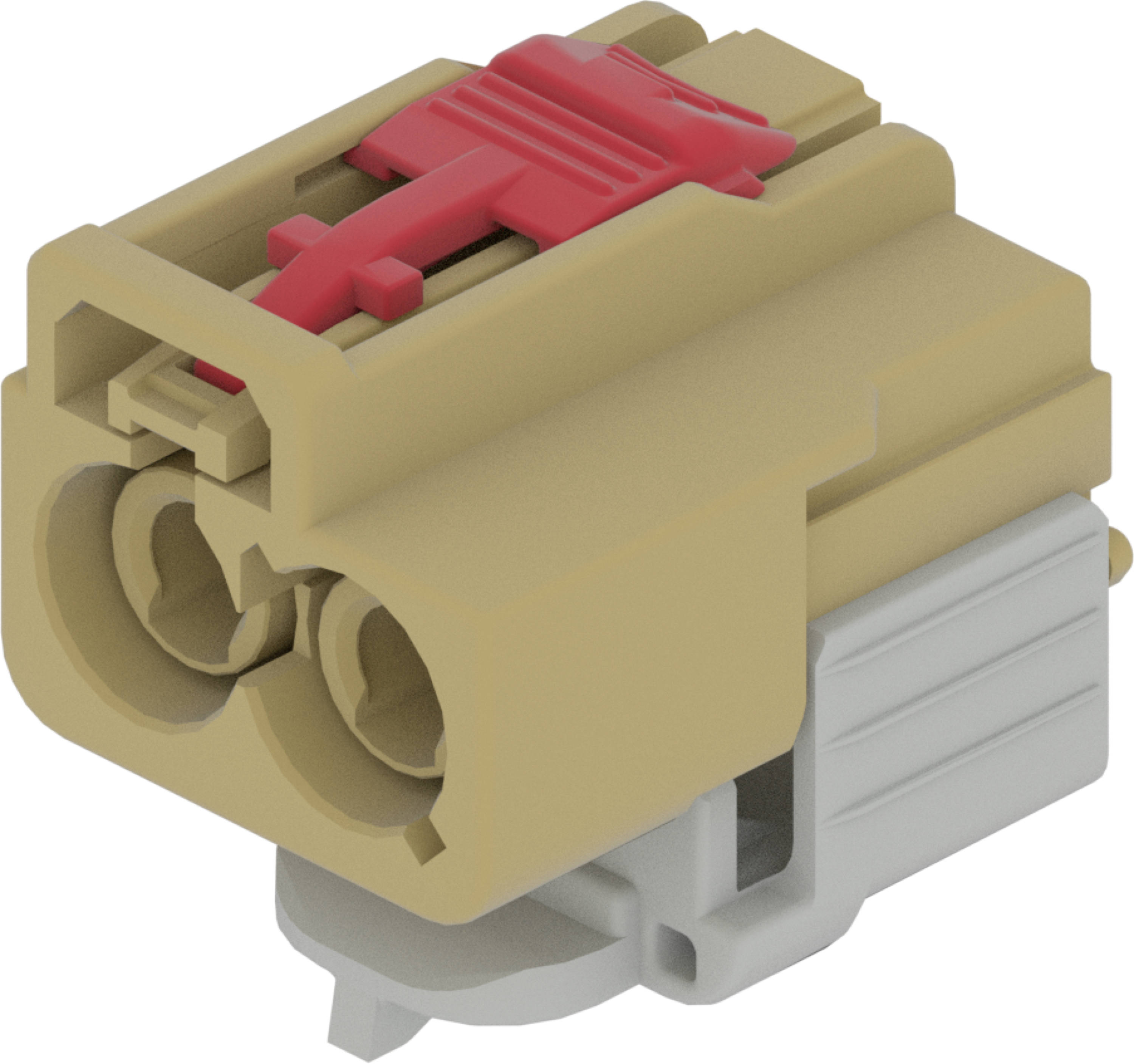 2 Port 1 Row Female Fakra Beige Code I