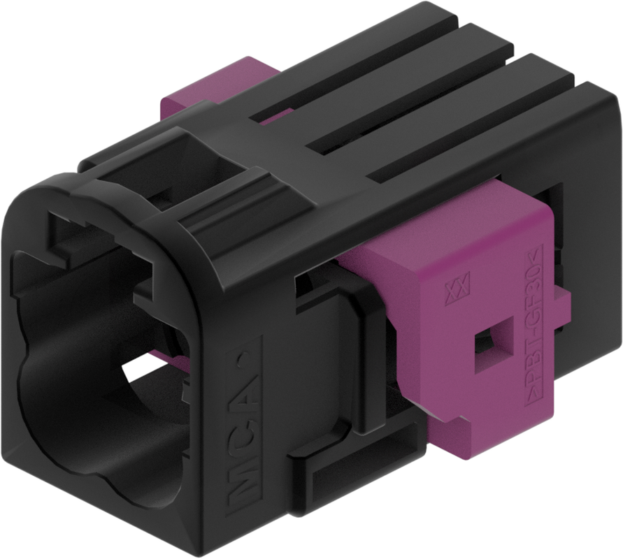 4 Port 2 Row MCA-B Male Mini Coax Black Code A