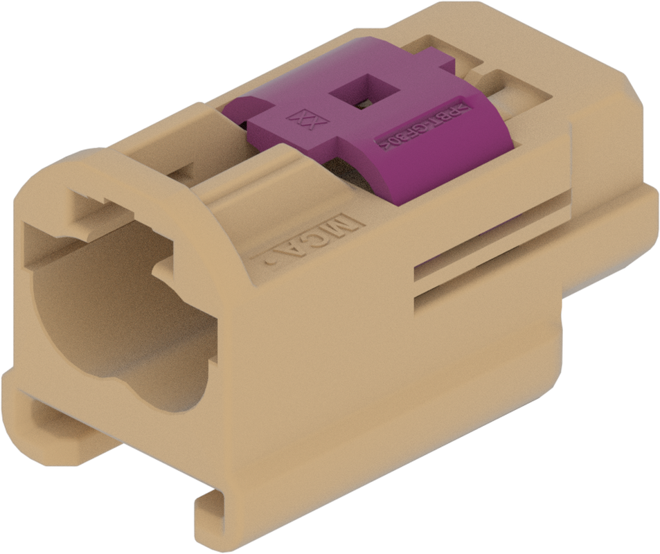 2 Port 1 Row MCA-B Male Mini Coax Beige Code J