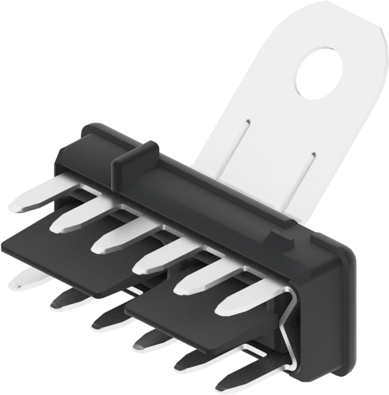 12 Way Male 2.8 CONN Unsealed Connector Black