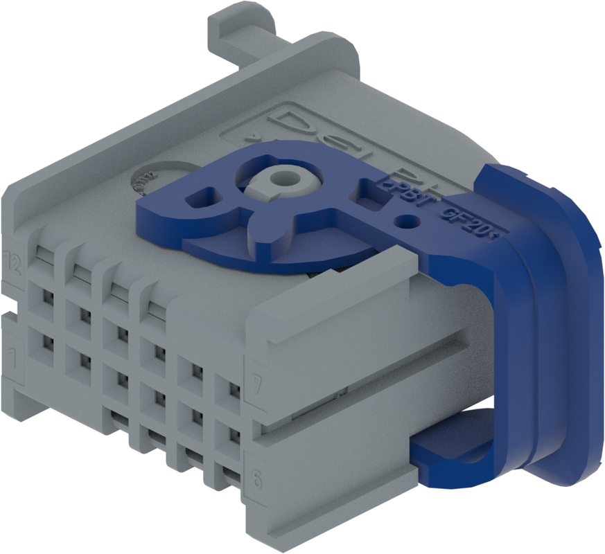12 Way F MTS 0.64 Unsealed Connector Gray