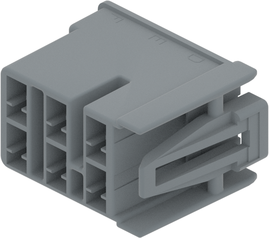 6 Way Female 2.8 MetriPack (M/P) Unsealed Connector Gray-Medium