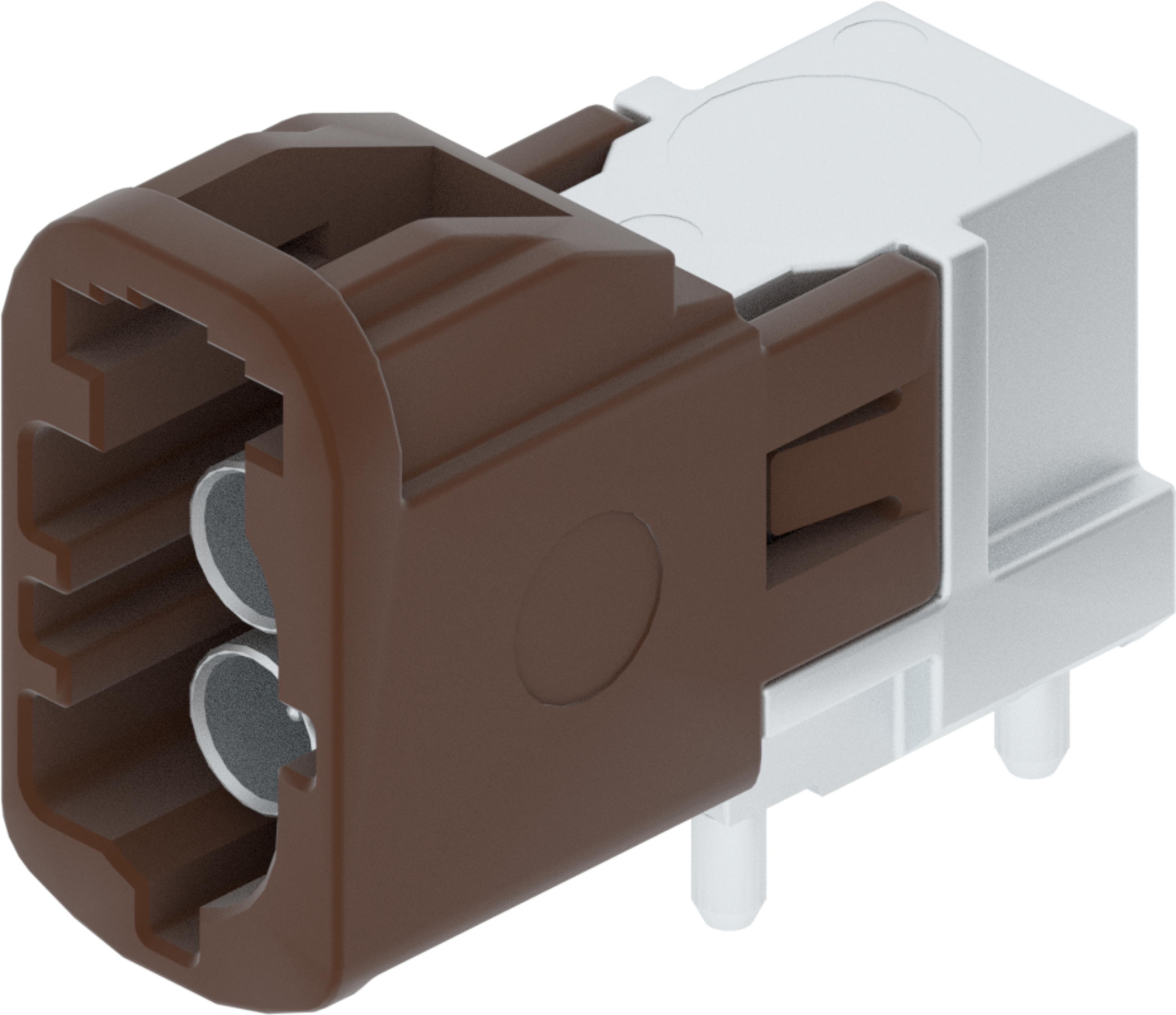 2 Port 2 Row MCA-B Male Mini Coax Brown Code F