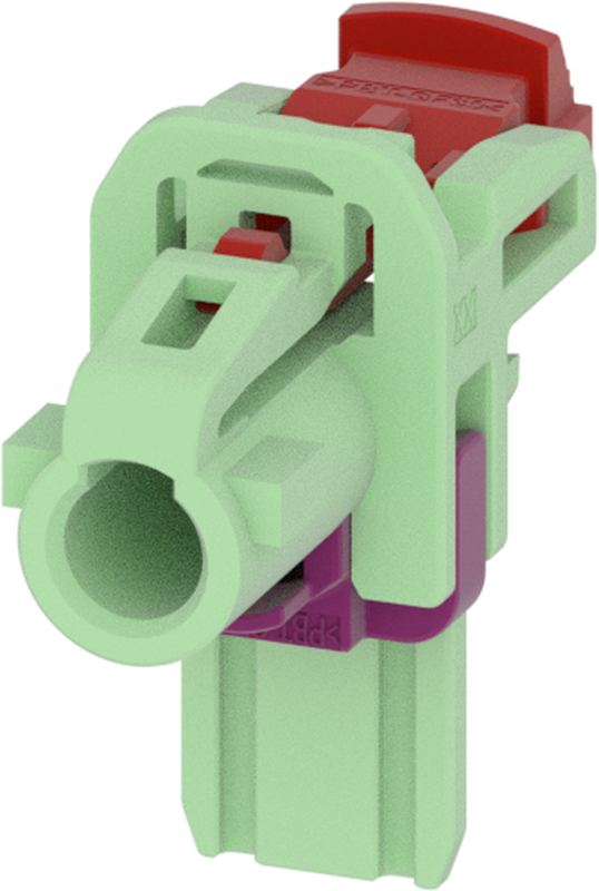 1 Port 1 Row MCA-B Female Mini Coax Pastel Green Code N