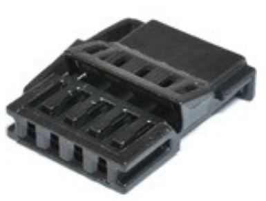 4 Way F OCS 0.50 Unsealed Connector Black