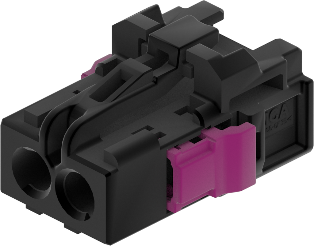 2 Port 1 Row MCA-A Female Mini Coax Black Code A