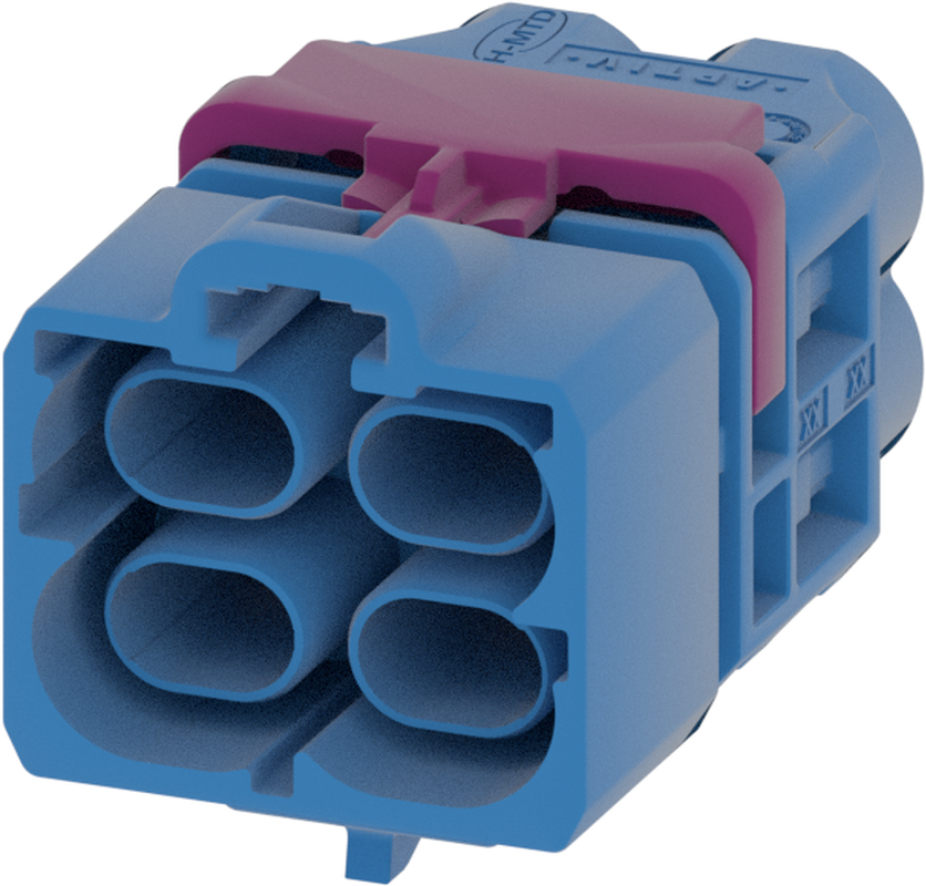 4 Port 2 Row Male H-MTD Blue Code C