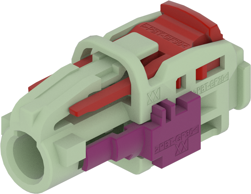 1 Port 1 Row MCA-B Female Mini Coax Green Code N
