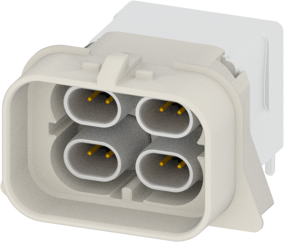 4 Port 2 Row Male H-MTD Natural White Code B