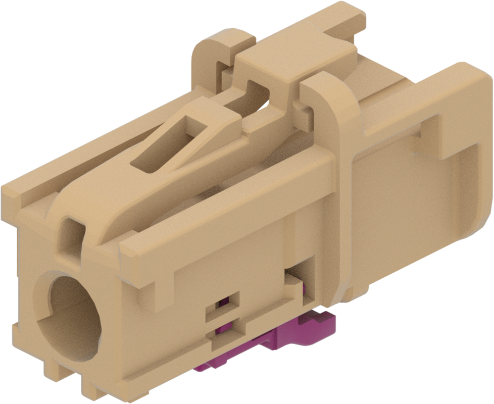 1 Port 1 Row MCA-A Female Mini Coax Beige Code J