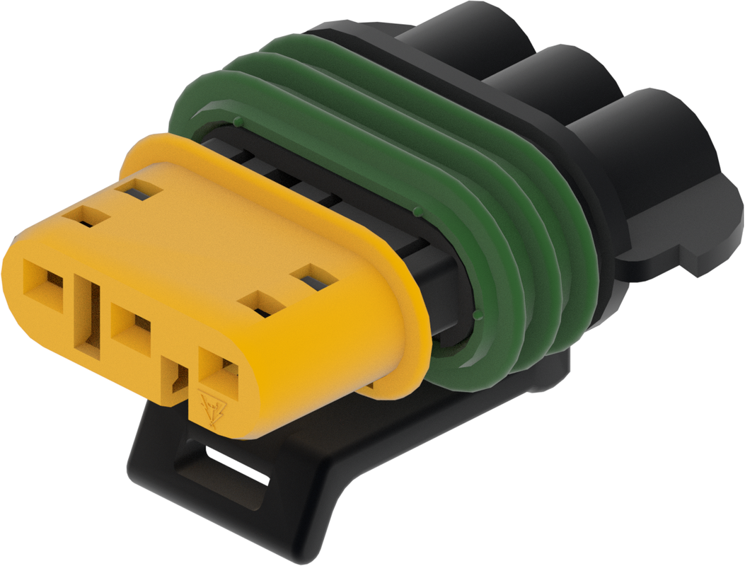 3 Way F GT 1.5 Sealed Connector Black