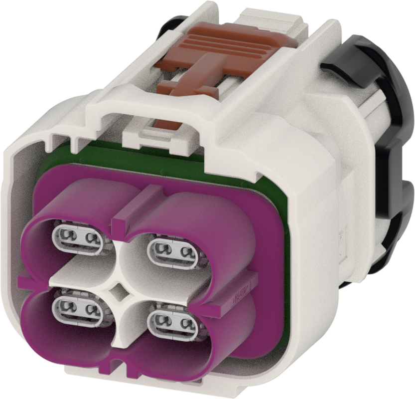 4 Port 2 Row Female H-MTD Natural White Code B