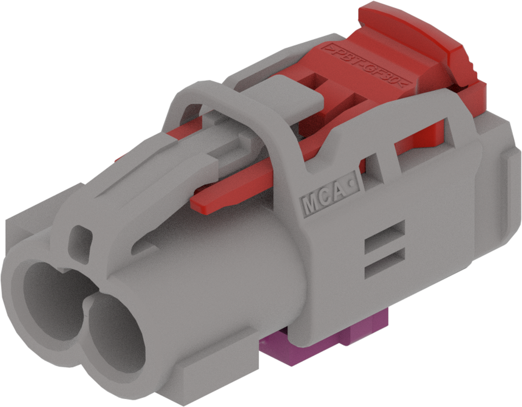 2 Port 1 Row MCA-B Female Mini Coax Grey Code G