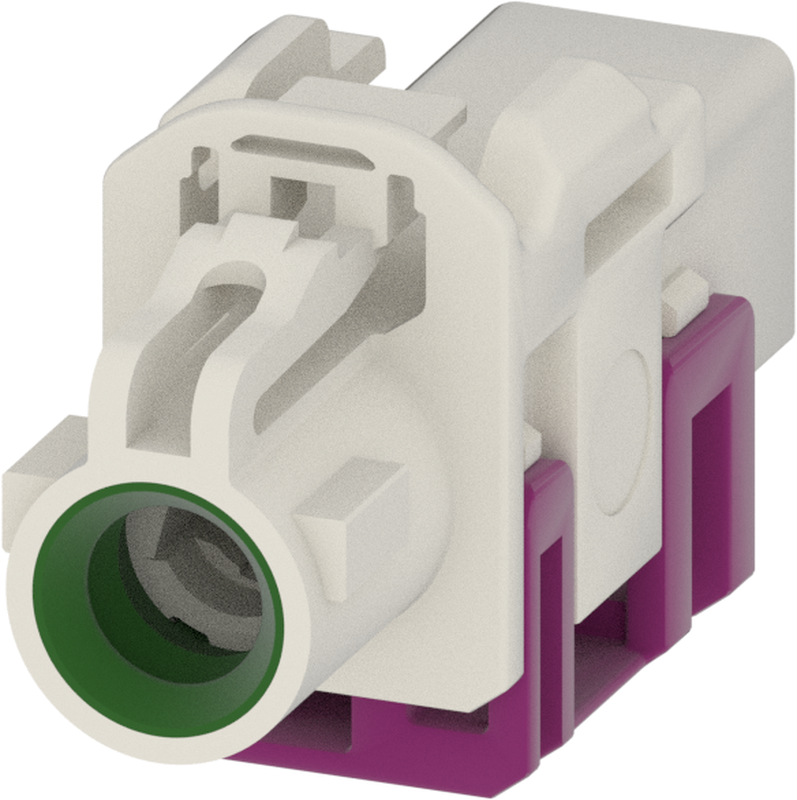1 Port 1 Row MCA-B Female Mini Coax Cream White Code B