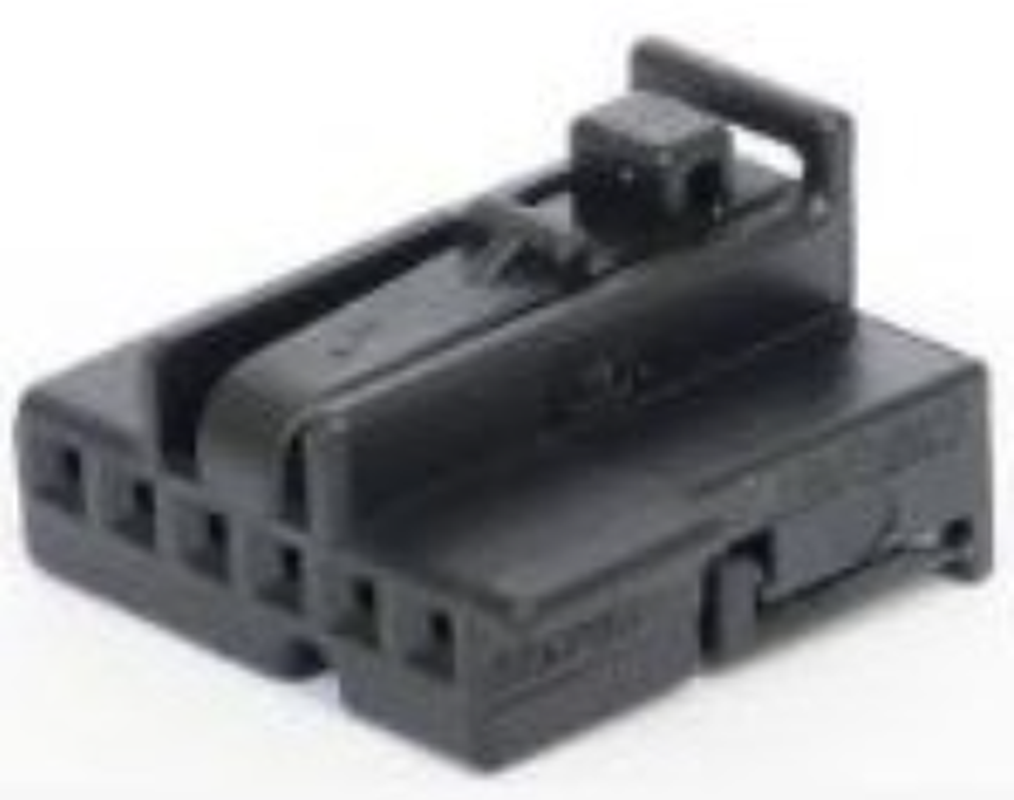 6 Way F MTS 0.64 Unsealed Connector Black